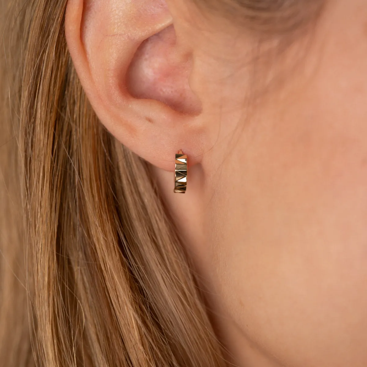 Sisi Copenhagen Ziggy creoler massivt guld 12 mm par