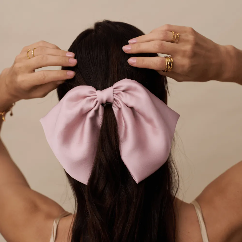 Orelia Oversized Bow hårspænde pink sløjfe