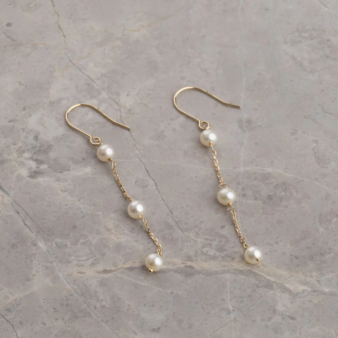 Sisi Copenhagen Erica Pearl øreringe 9 kt guld perler