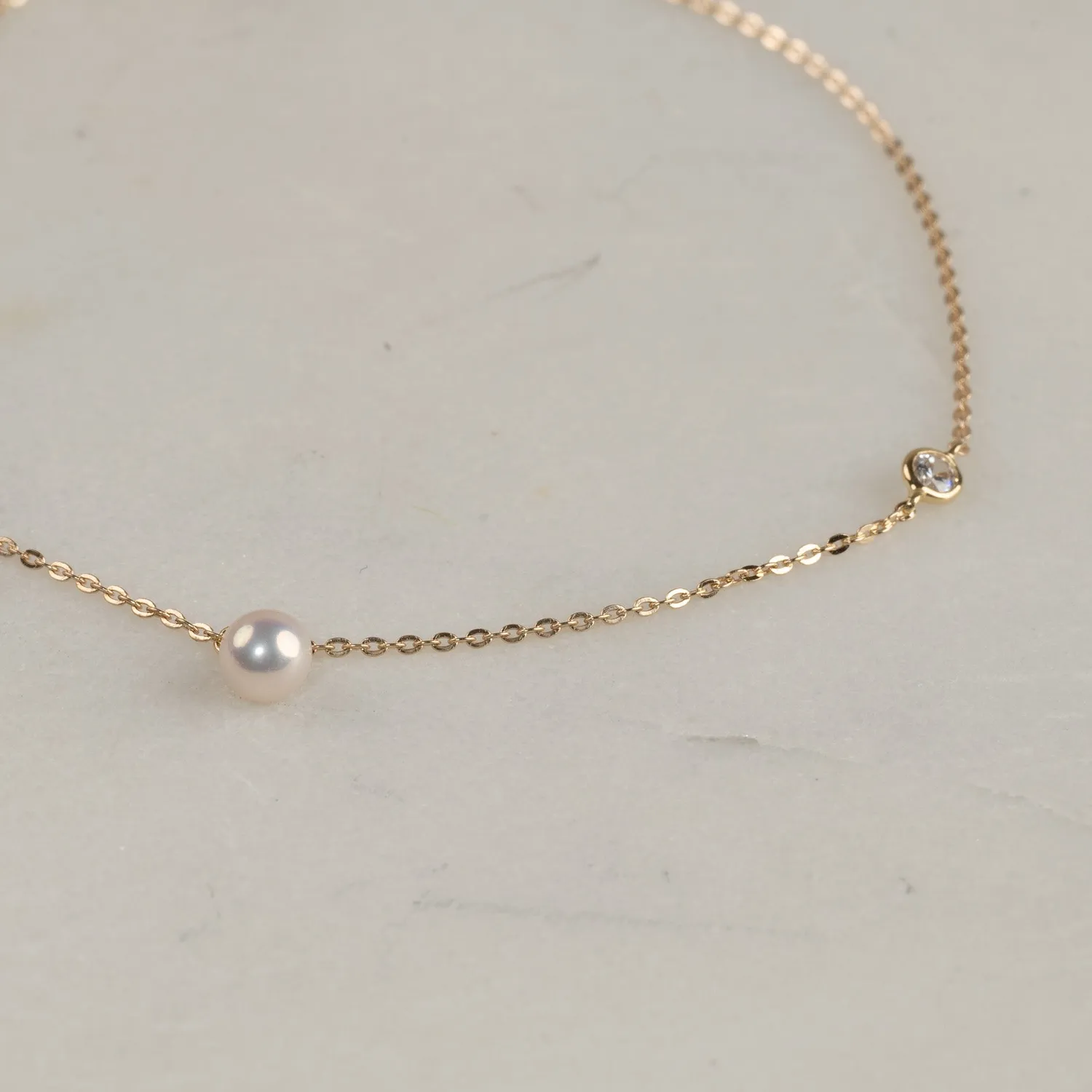 Sisi Copenhagen Nicole Pearl armbånd 9 kt guld perle
