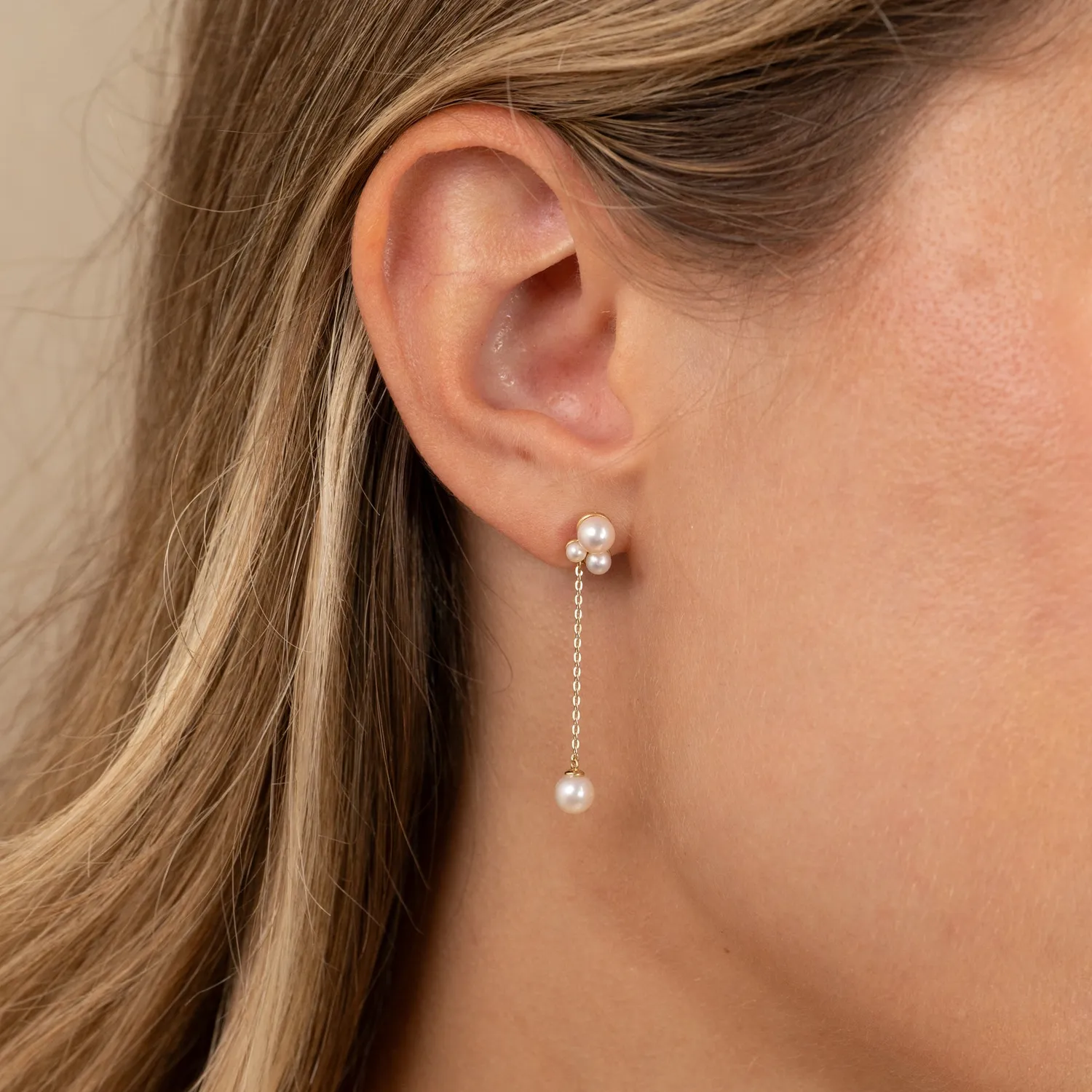 Sisi Copenhagen Pauline Pearl Drop øreringe 9 kt guld perle