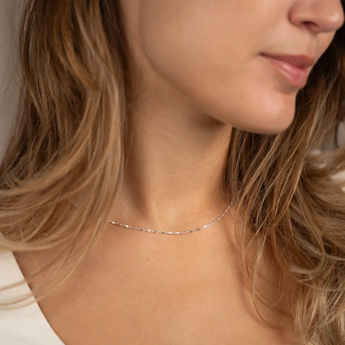 Sisi Copenhagen Delta Silver Chain halskæde sølv 42+5 cm