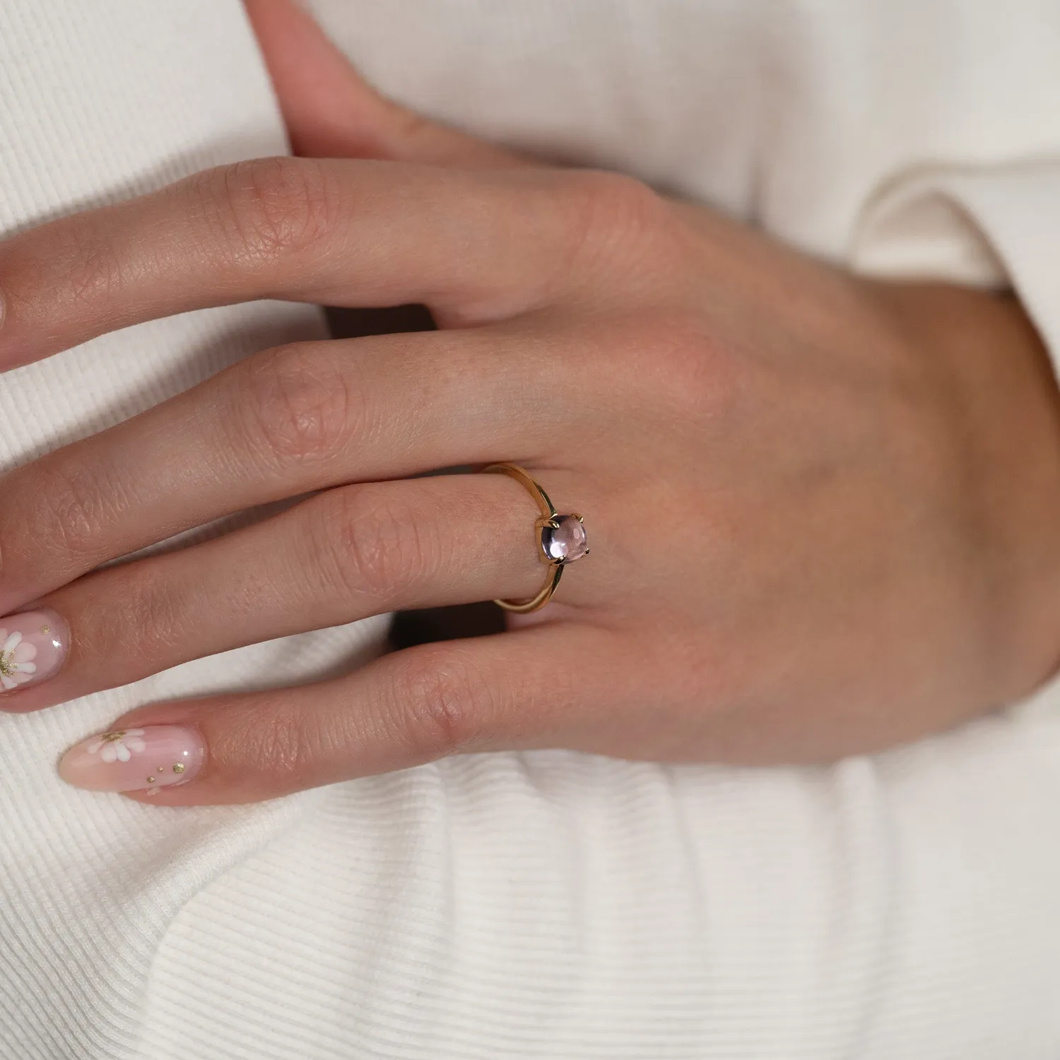 Sisi Copenhagen Gabi Purple Amethyst solid gold ring lilla