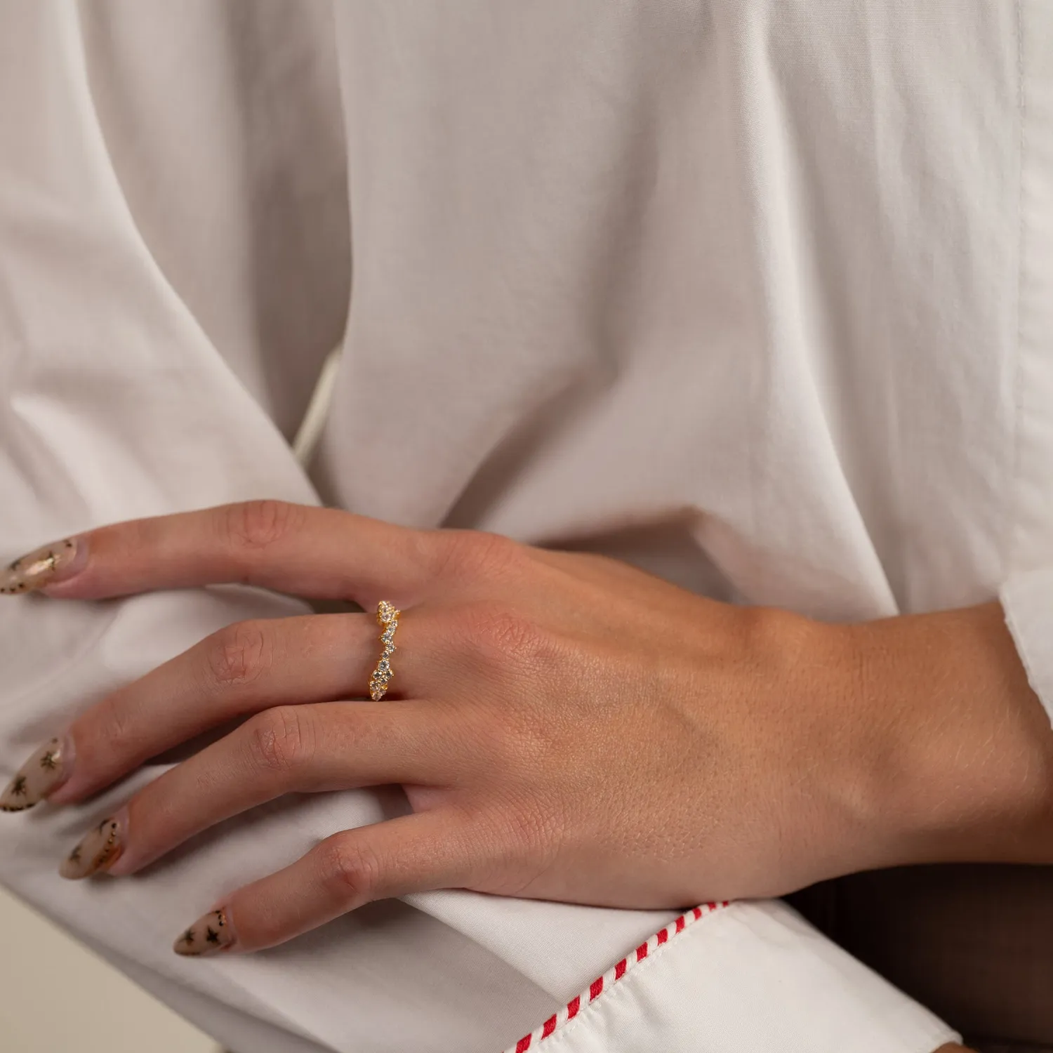 Sisi Copenhagen Clair ring forgyldt zirkon klynge