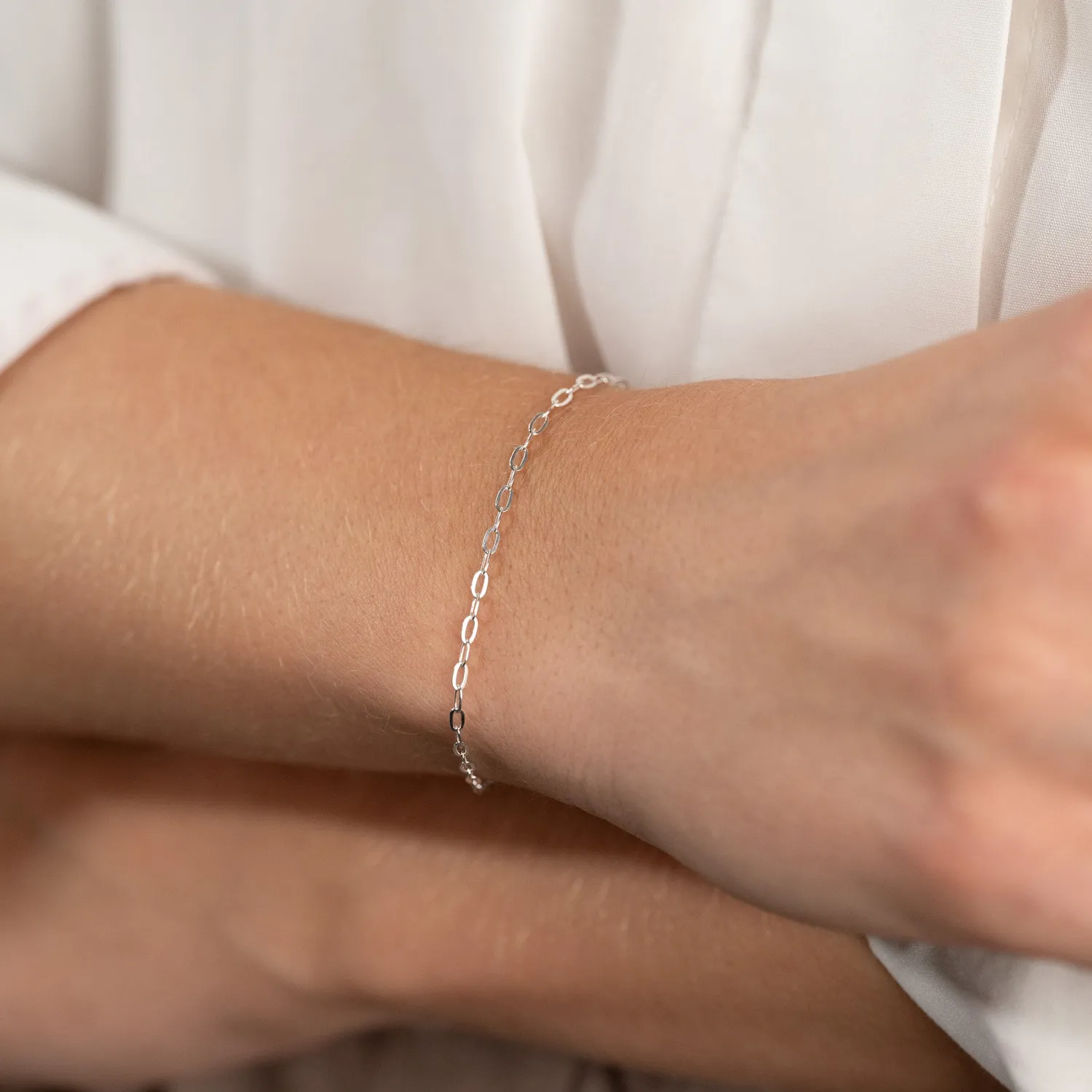 Sisi Copenhagen Alma Small Link sølv armbånd 18 cm
