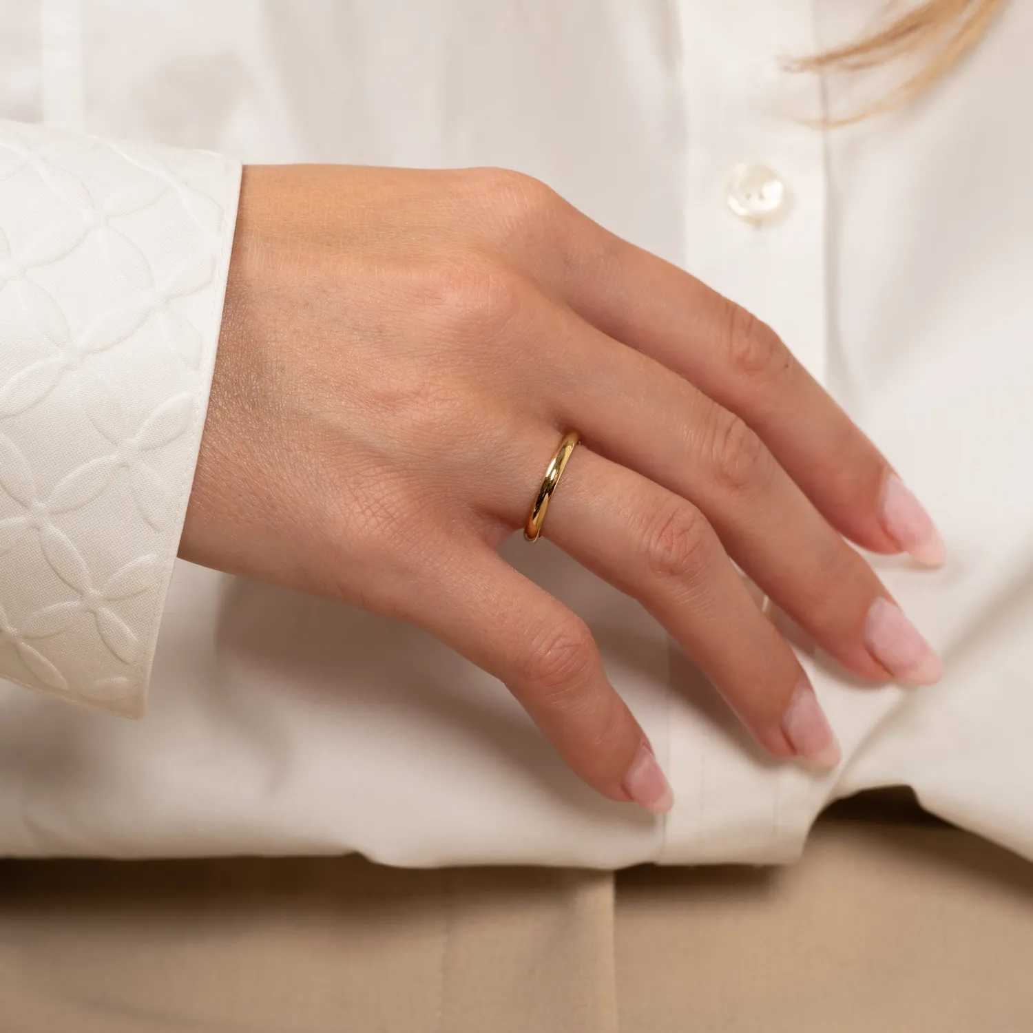 Sisi Copenhagen Classic vielsesring guld 2,5 mm D-profil