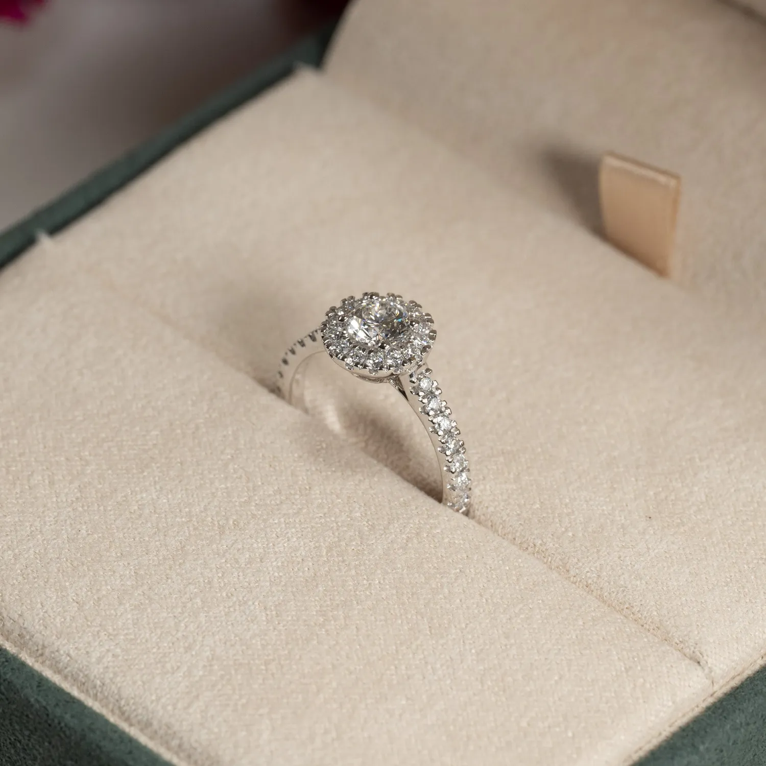 Sisi Copenhagen Round Halo Alliance 0,85ct ring hvidguld