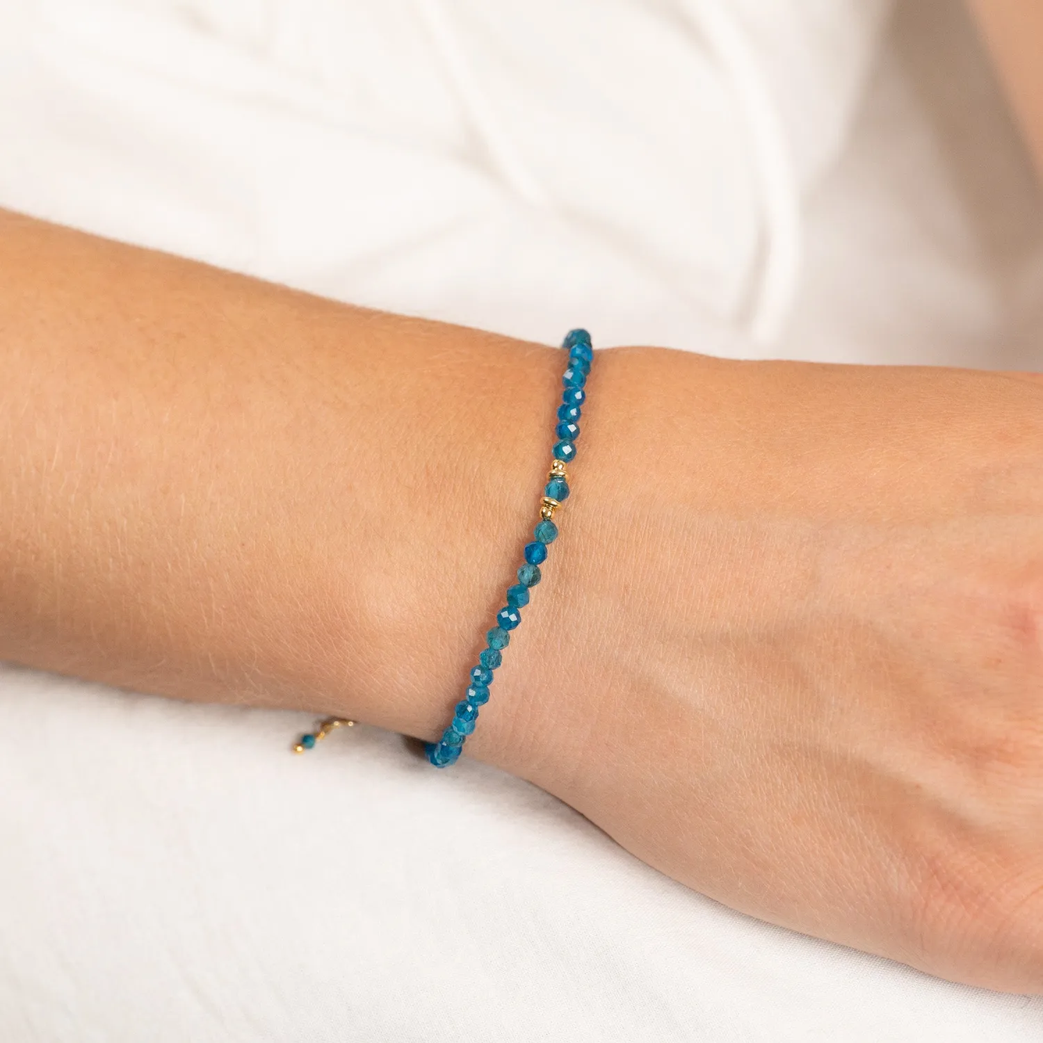 Sisi Copenhagen Alina Blue Apatite armbånd forgyldt blå