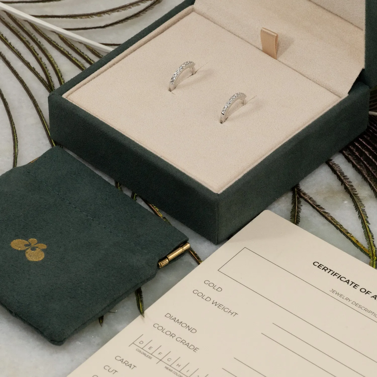 Sisi Copenhagen Classic Lab-Diamond creoler 0,15ct hvidguld