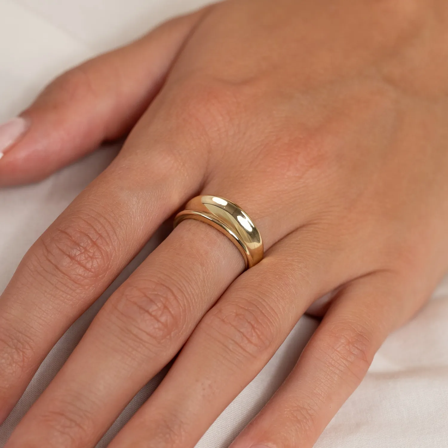 Sisi Copenhagen Filippa ring 7mm massiv 9kt guld
