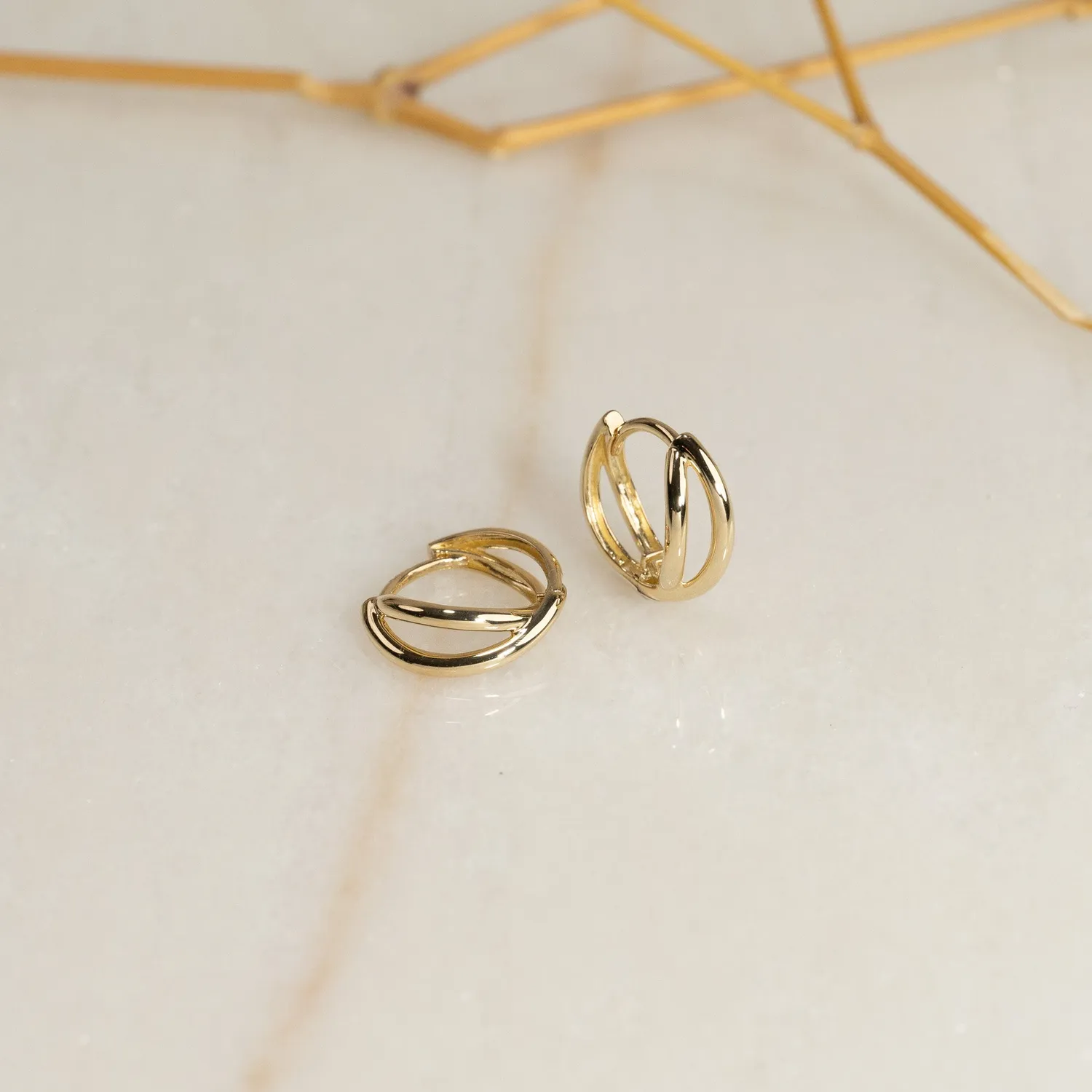 Sisi Copenhagen Larissa creoler guld 9kt 12mm par