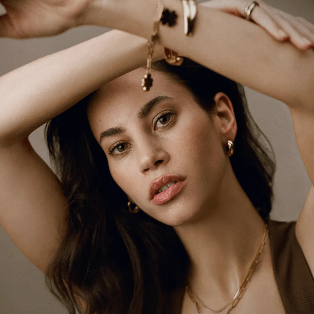 Orelia LUXE Polished Clover armbånd guld kløver