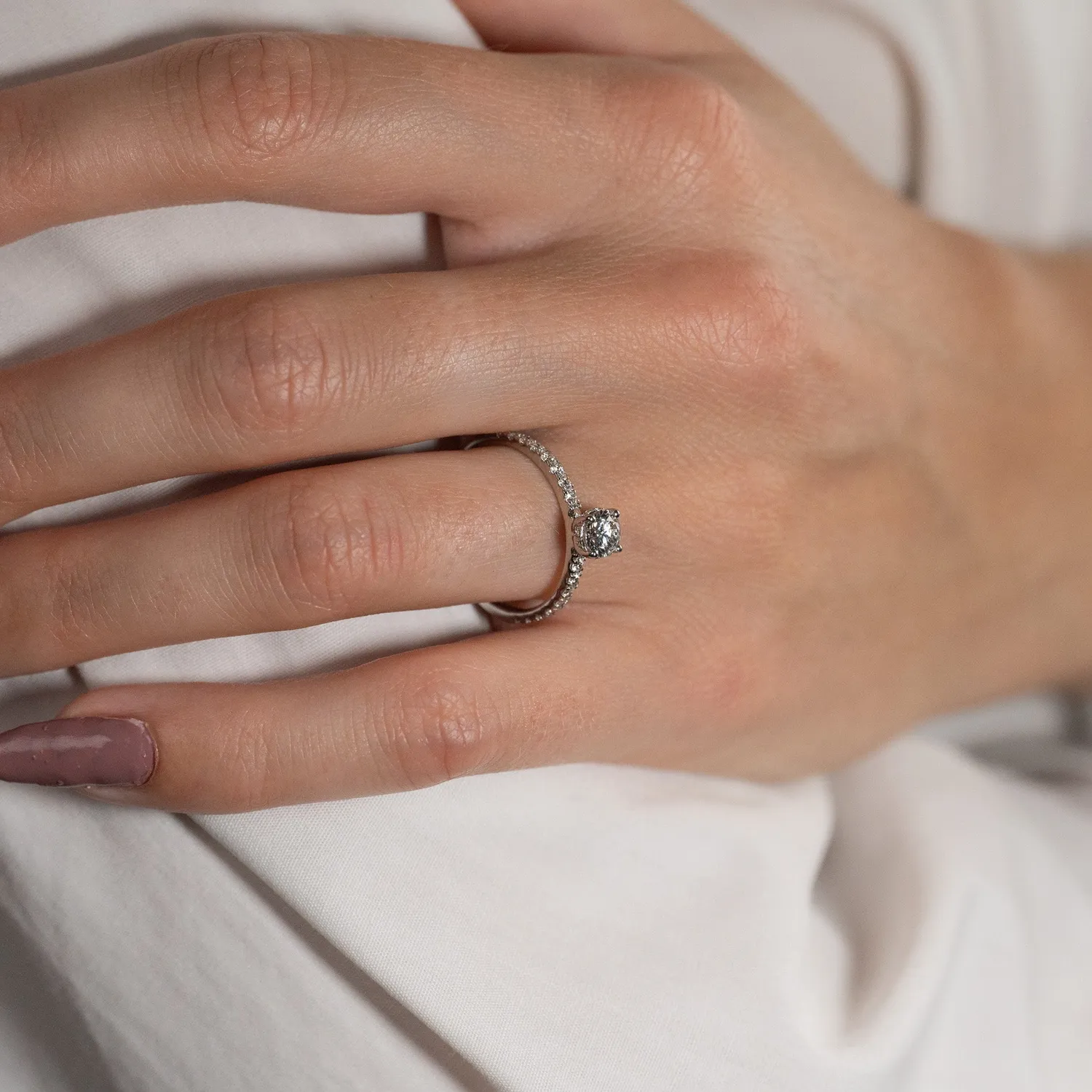 Sisi Copenhagen Hidden-Halo Alliance diamantring 0,8ct hvidguld