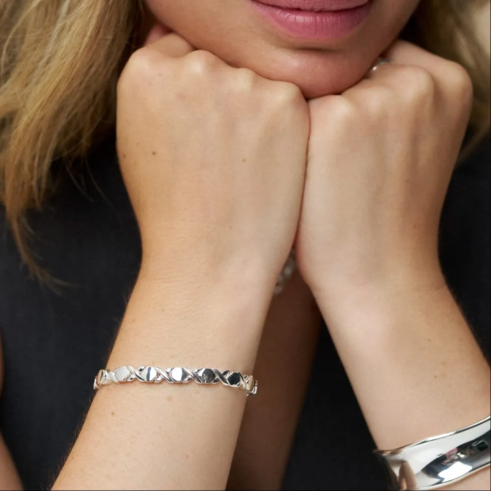 Orelia LUXE Cross Tennis armbånd sølv vandtæt