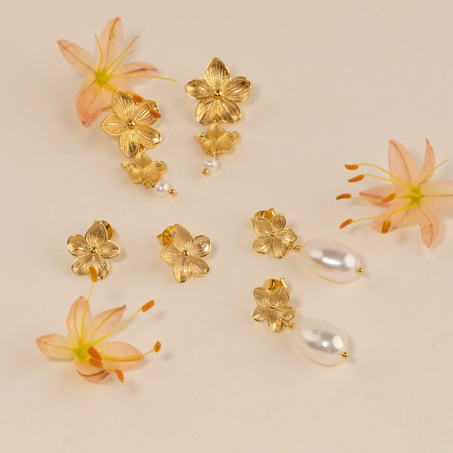 Sisi Copenhagen Ane Golden Stud ørestikker 12 mm forgyldt