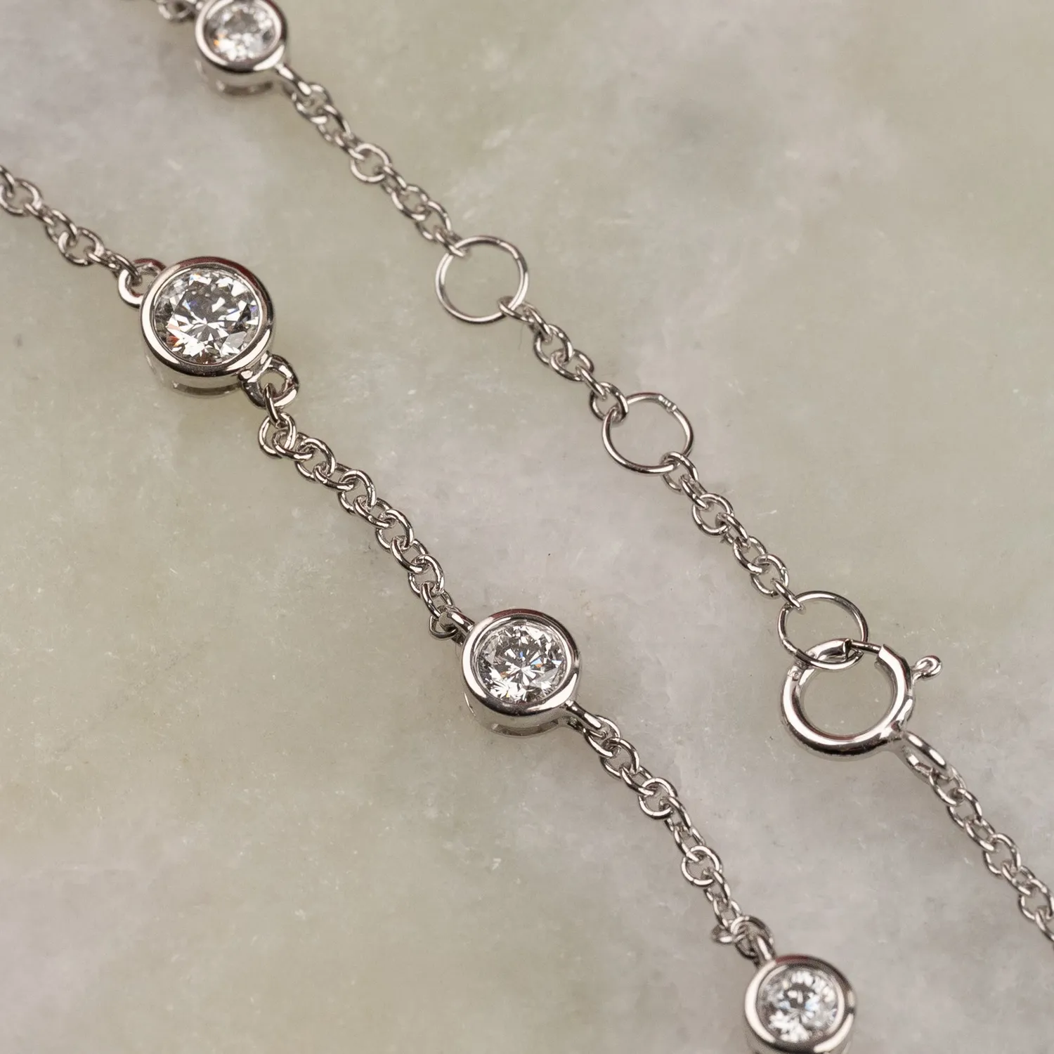 Sisi Copenhagen Graduating Bezel armbånd hvidguld 0,75 ct lab