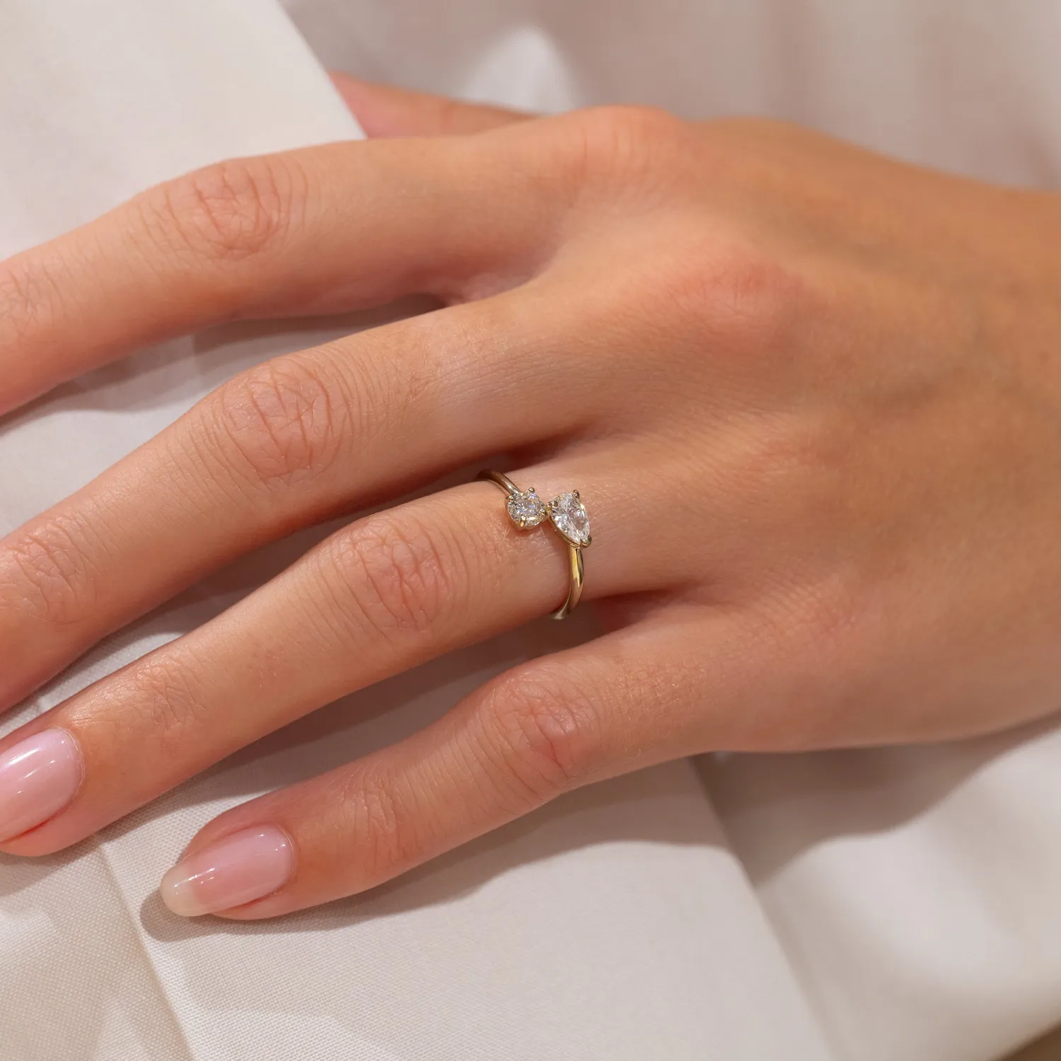 Sisi Copenhagen Holly Crystal guldring 9 karat zirkonia