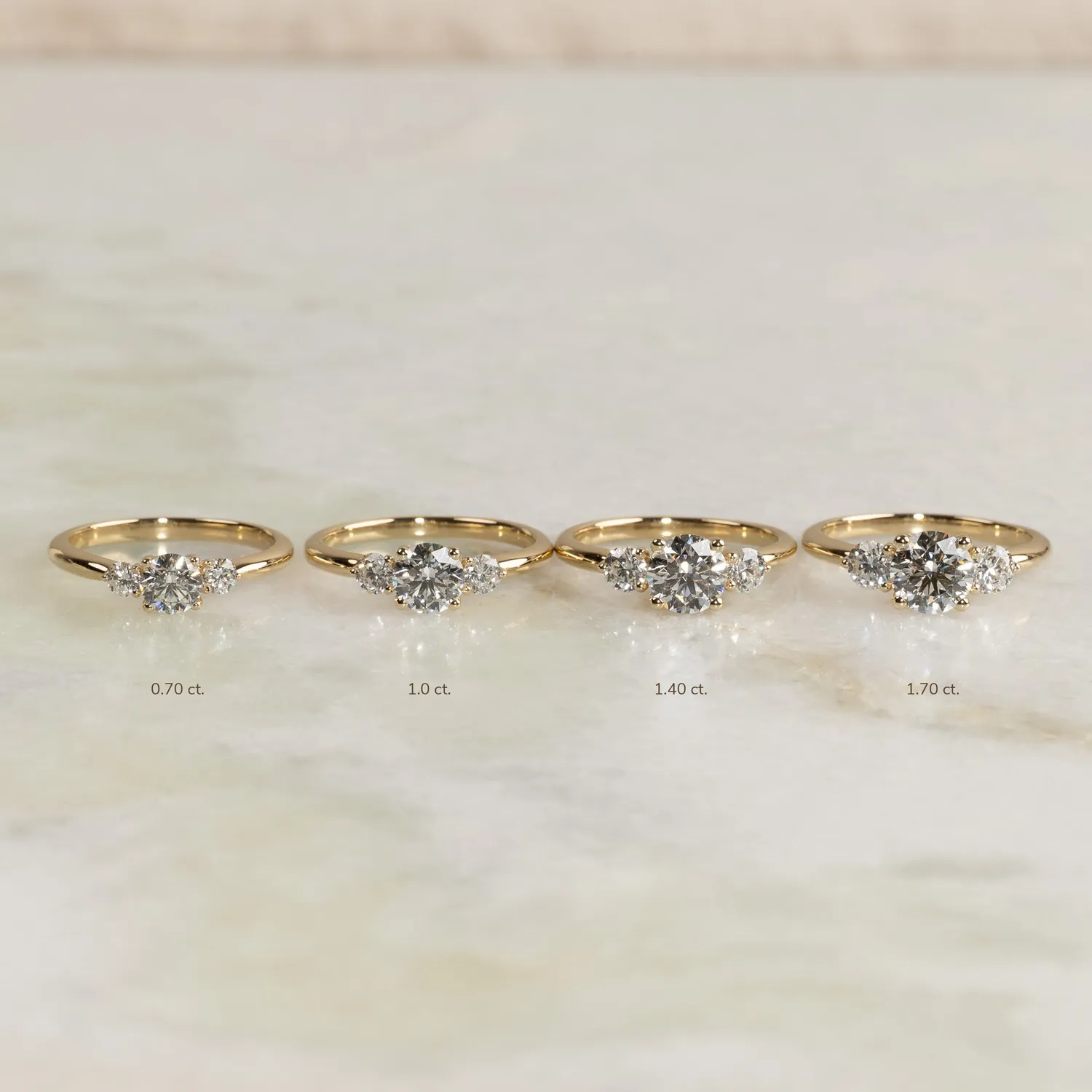 Sisi Copenhagen Round Trilogy diamantring 14 kt guld E-F VVS