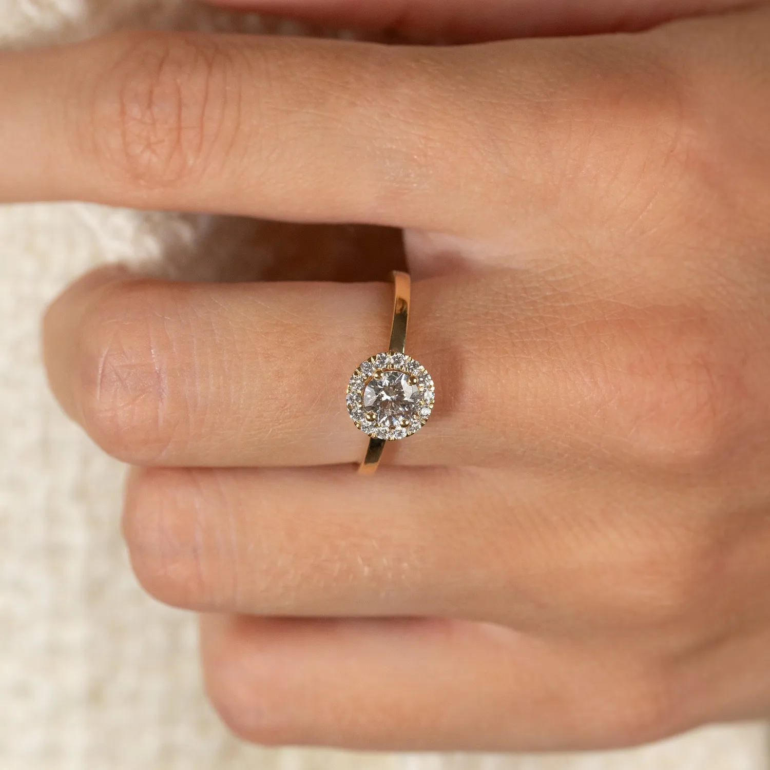 Sisi Copenhagen Diamond Halo ring guld 0,7 ct