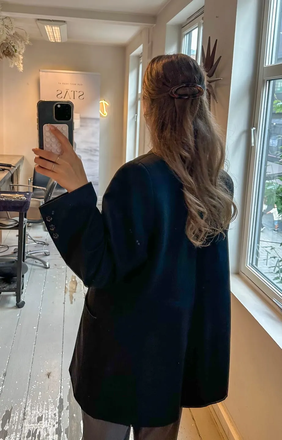 TIMI OF SWEDEN Frida hårspænde skildpadde 10 cm retro