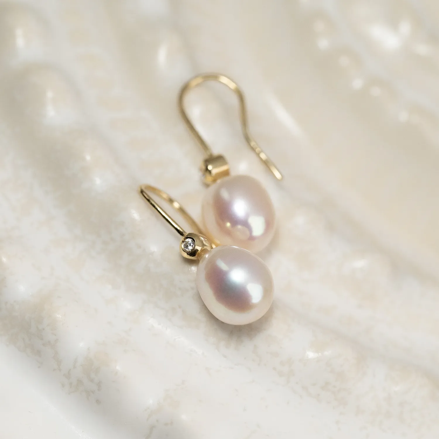 Sisi Copenhagen Eva Pearl ørekrog 9 kt guld perle