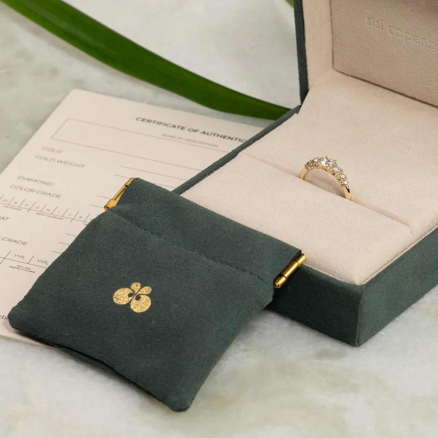 Sisi Copenhagen Seven-Stone Trellis ring guld 14 kt 0,7 ct