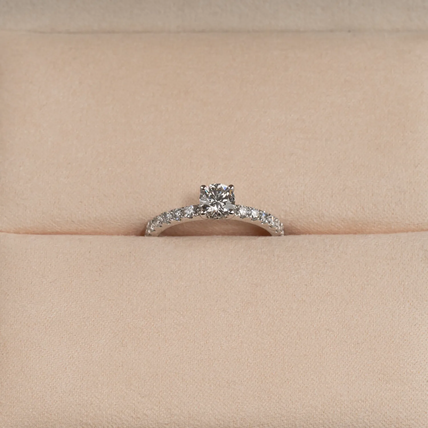 Sisi Copenhagen Hidden-Halo Alliance diamantring 0,8ct hvidguld