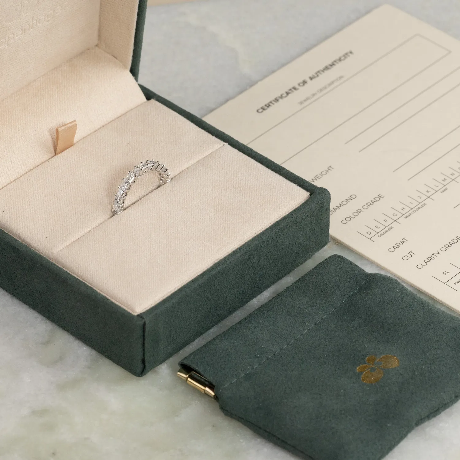 Sisi Copenhagen Princess Half-Alliance ring 1,0 ct hvidguld