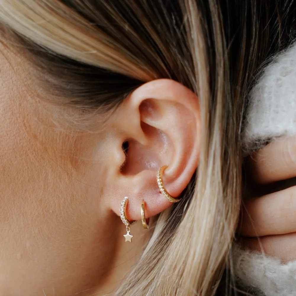 Orelia Fine Pavé ear cuff forgyldt guld