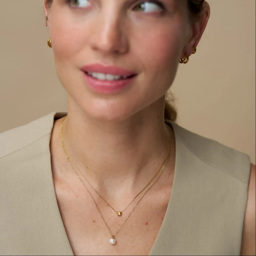 Orelia Organic Pearl Collar halskæde guld